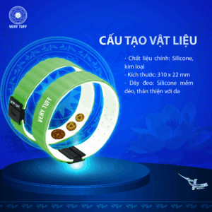 Cấu tạo vật liệu Vòng tay năng lượng chip lượng tử